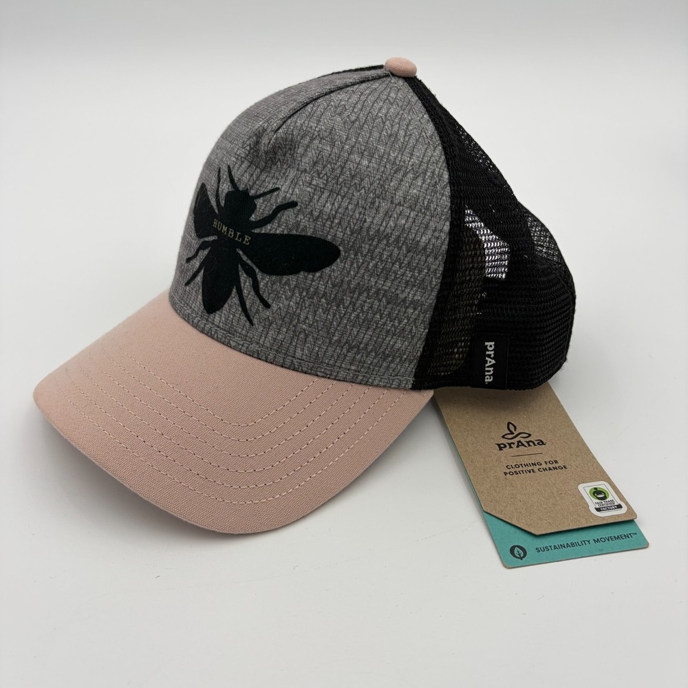 Prana Desert Road Journeyman Trucker Hat Bee Pink Gray